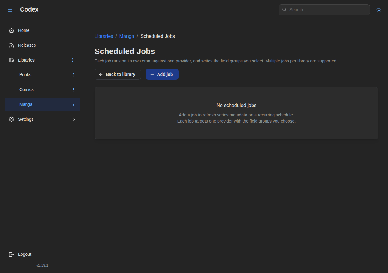 Scheduled Jobs - Empty