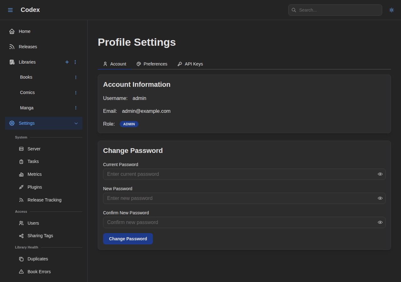Profile - Account